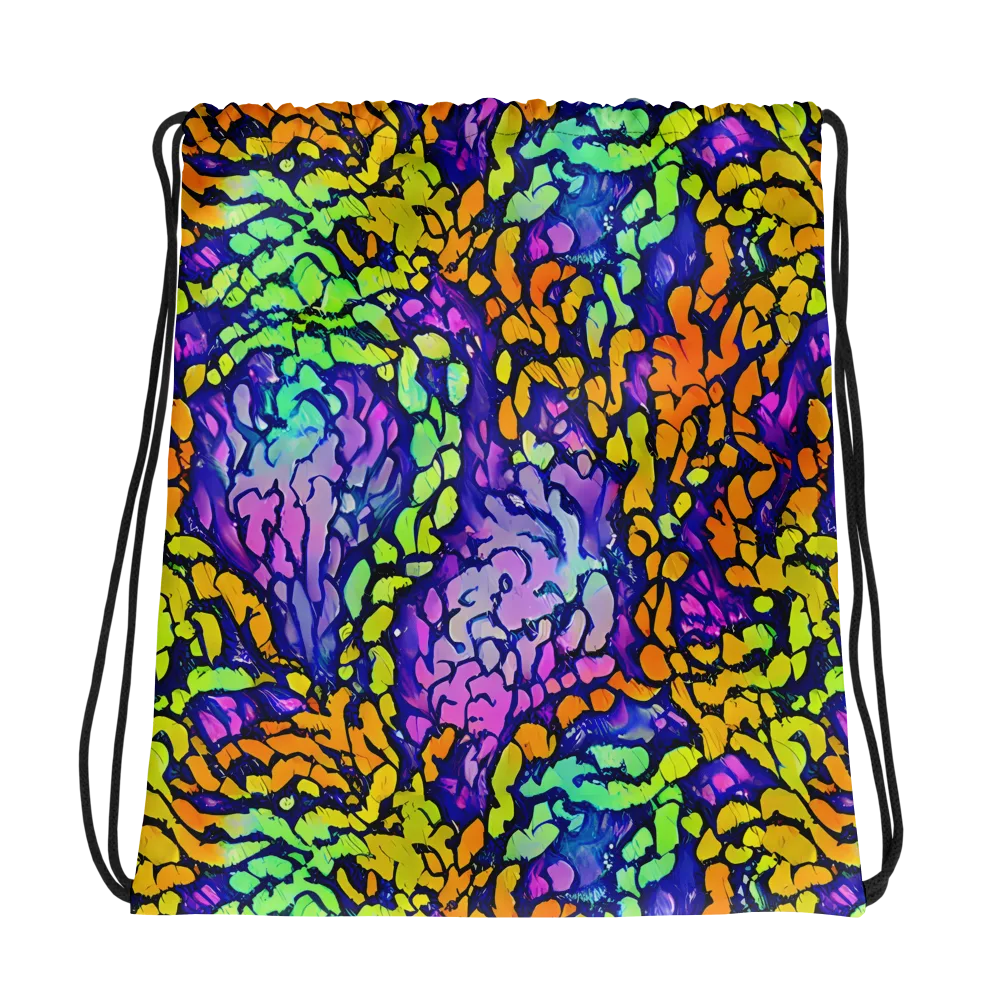 Surreal Waveforms on Drawstring Bag — Photo