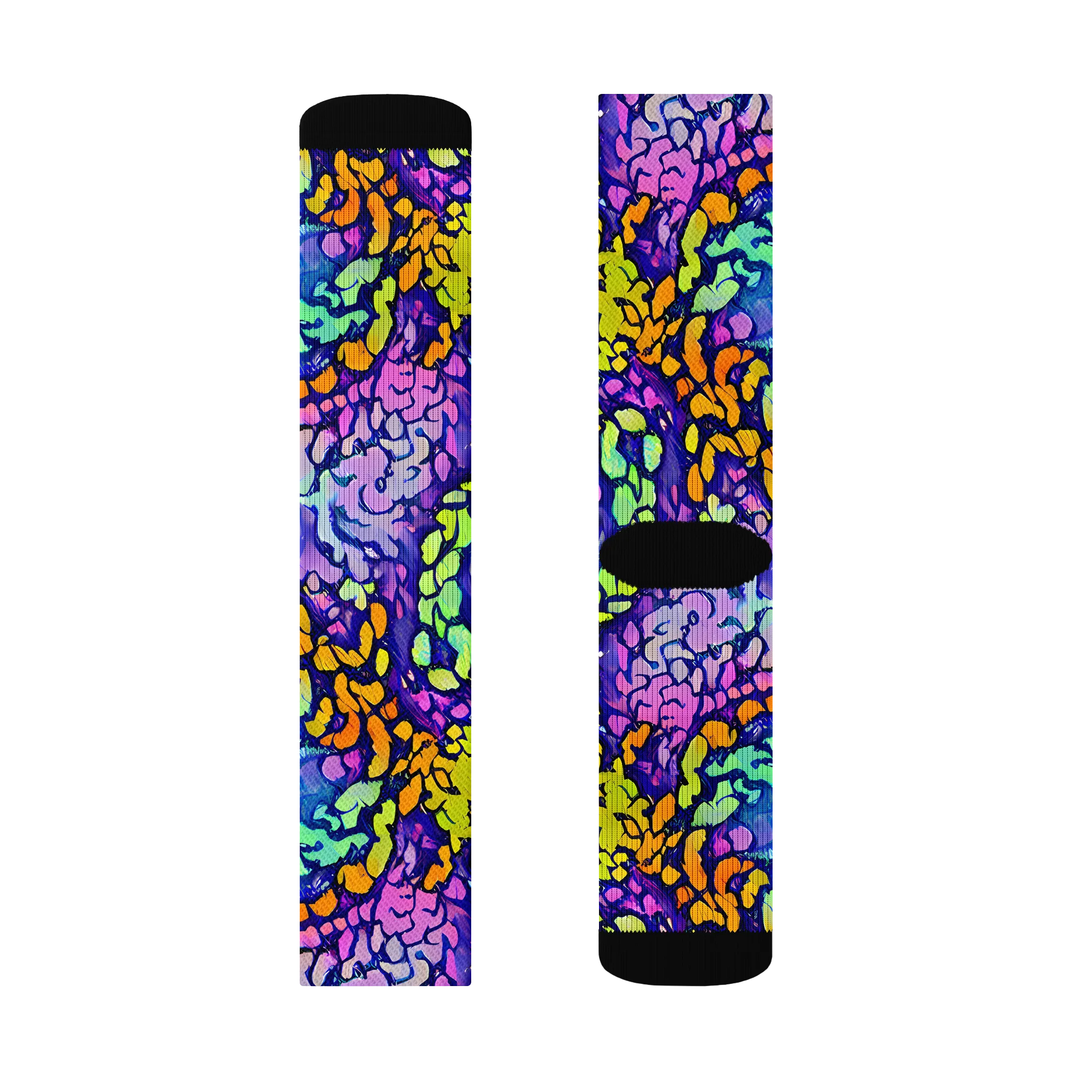 Surreal Waveforms on Socks — Left Sock