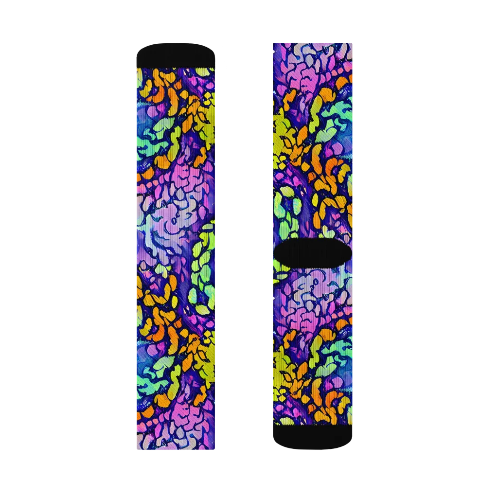 Surreal Waveforms on Socks — Right Sock