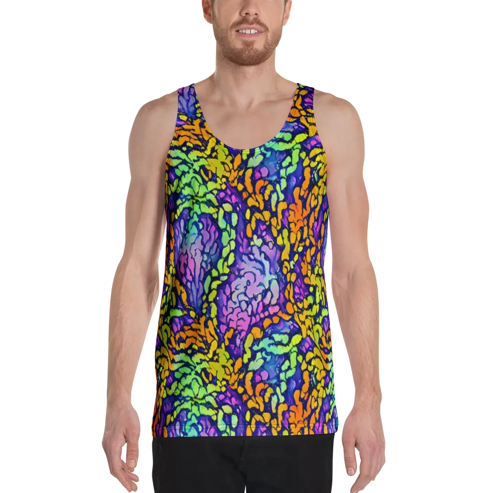 Surreal Waveforms on Men's Tank Top — Front