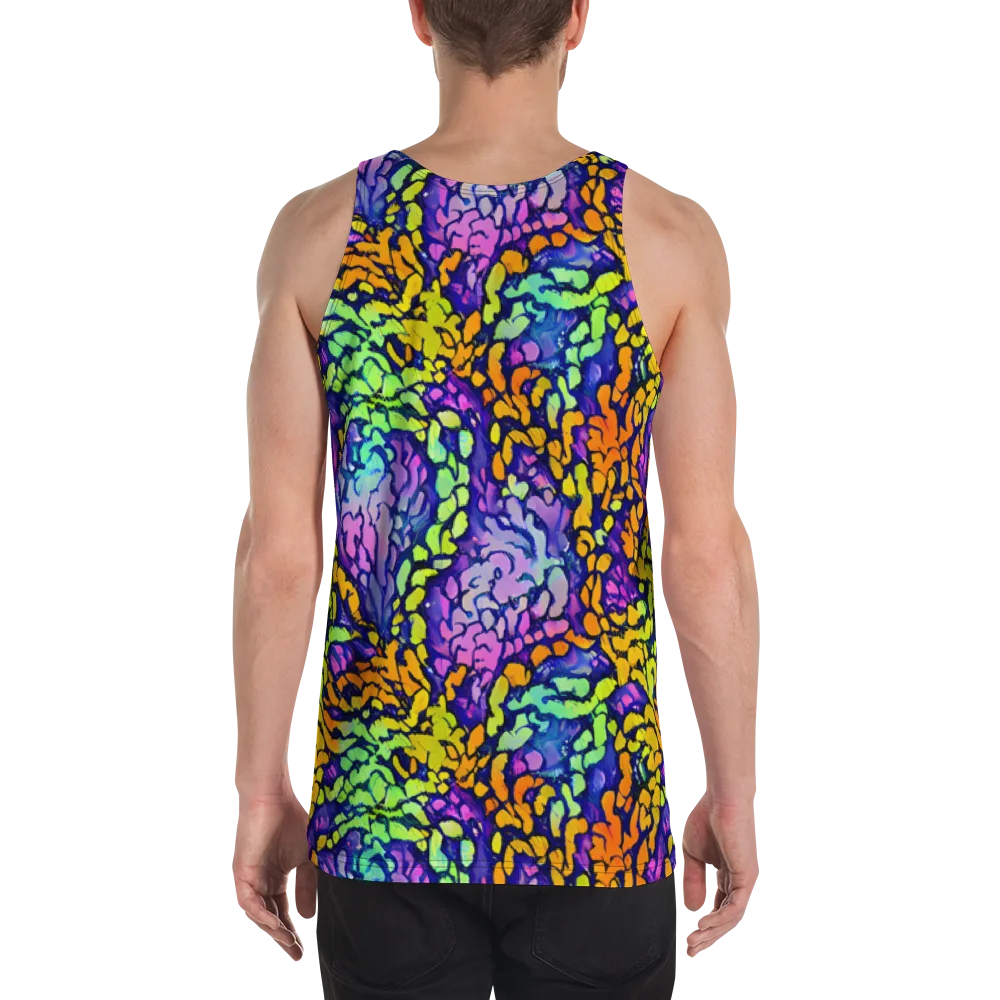 Surreal Waveforms on Men's Tank Top — Back
