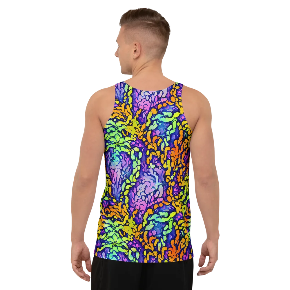 Surreal Waveforms on Men's Tank Top — Back