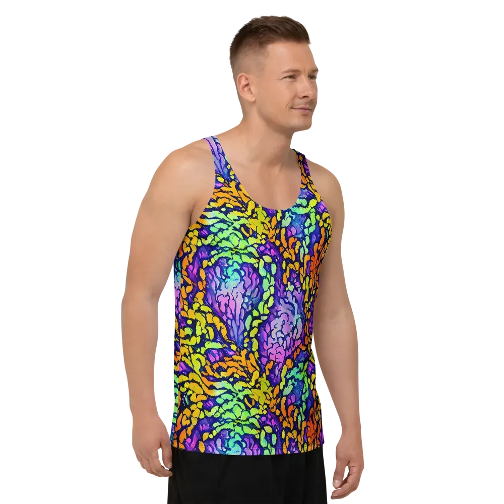 Surreal Waveforms on Men's Tank Top — Right Front
