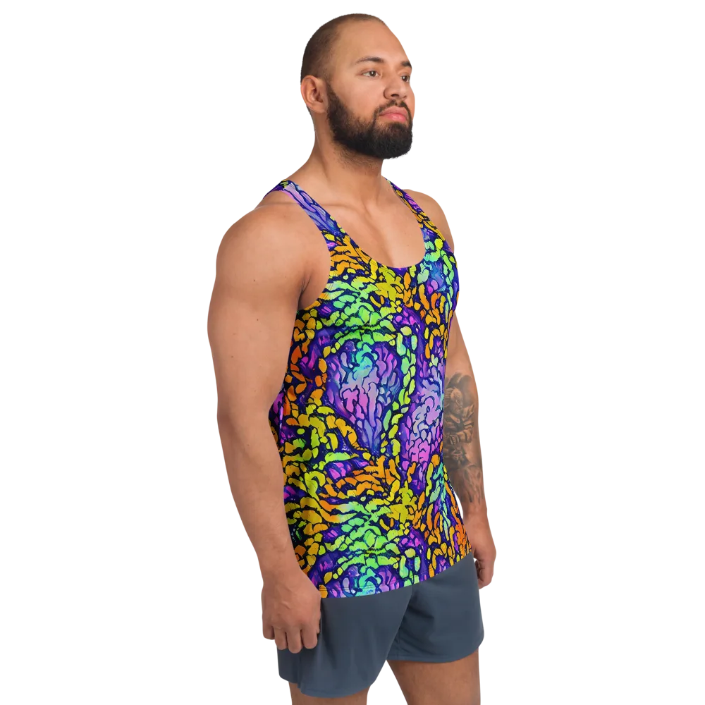 Surreal Waveforms on Men's Tank Top — Right Front