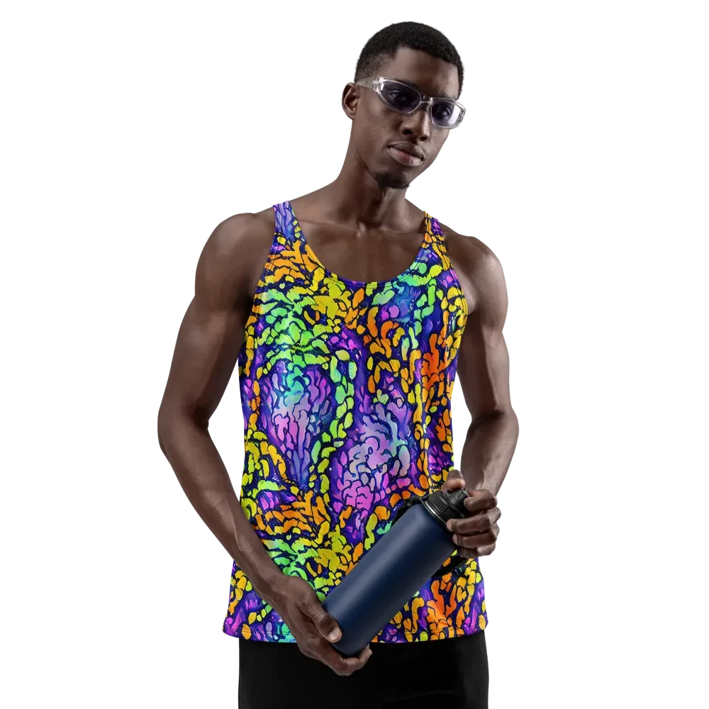 Surreal Waveforms on Men's Tank Top — Front