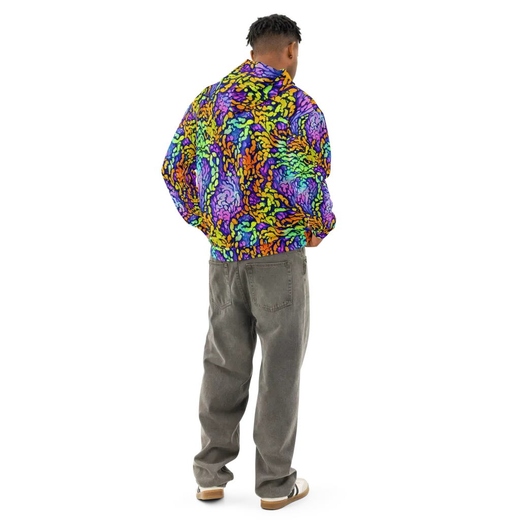 Surreal Waveforms on Cotton Hoodie — Back