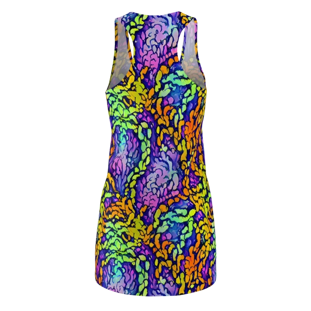 Surreal Waveforms on Racerback Dress — Back