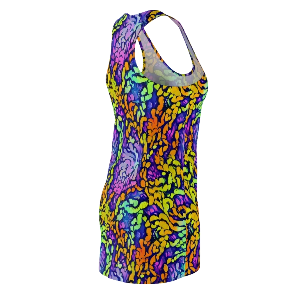 Surreal Waveforms on Racerback Dress — Back Side
