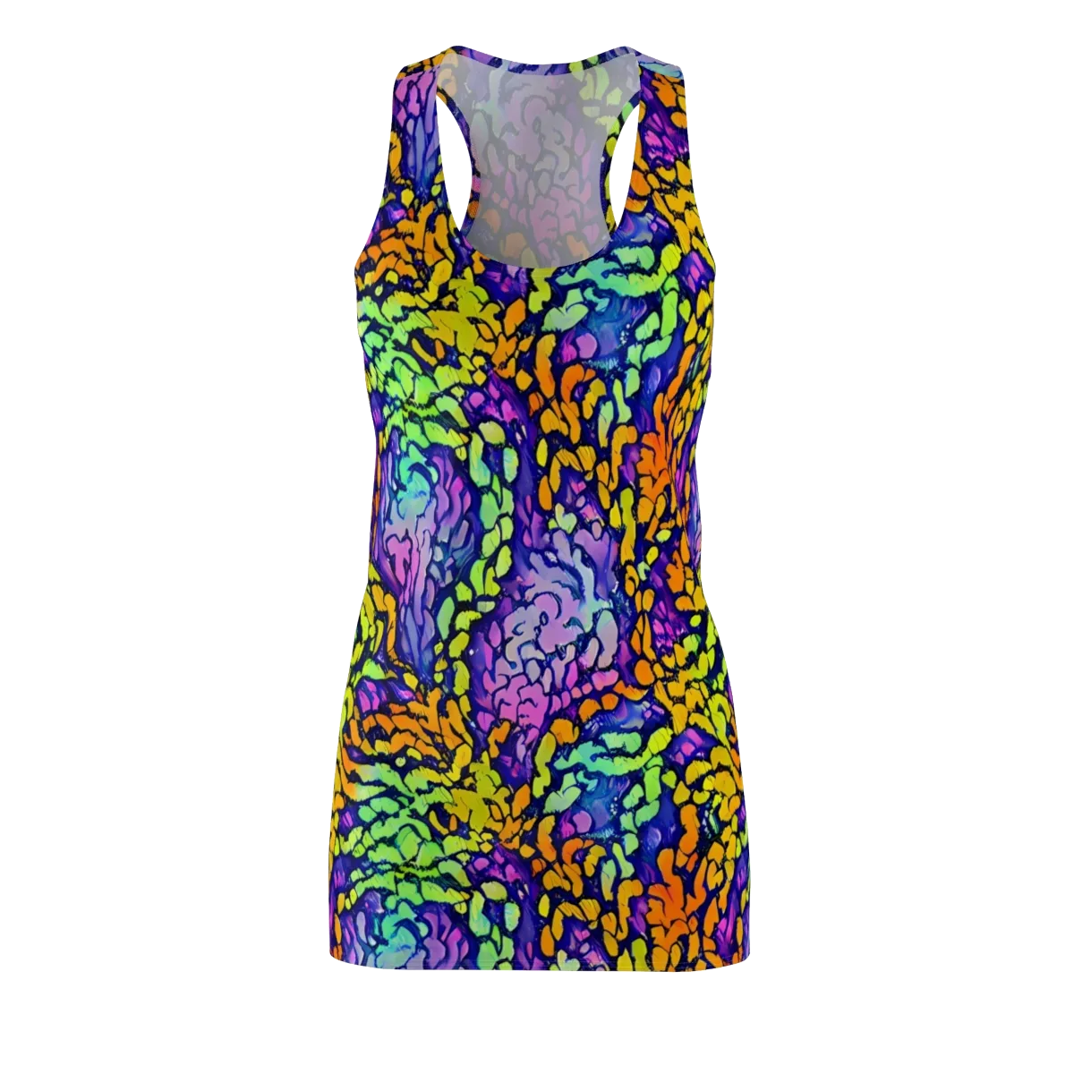 Surreal Waveforms on Racerback Dress — Front