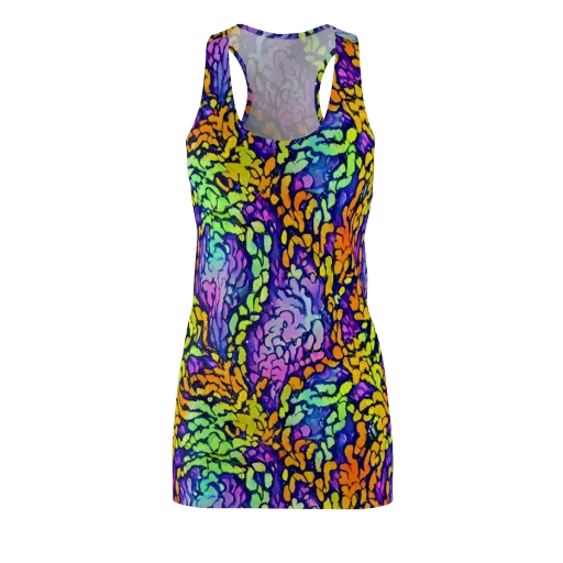 Surreal Waveforms on a Racerback Dress