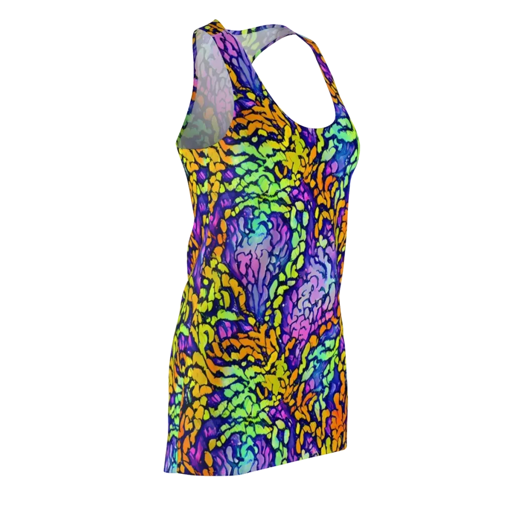 Surreal Waveforms on Racerback Dress — Front Side