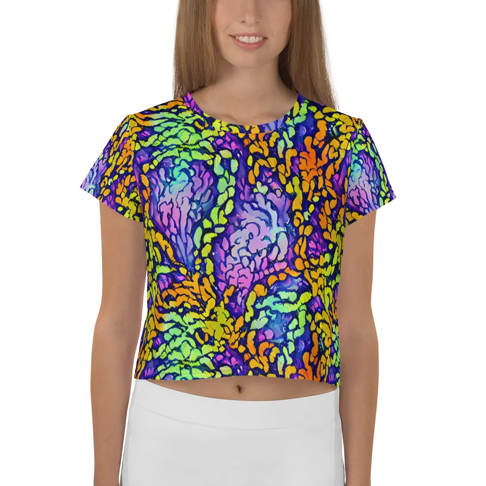 Surreal Waveforms on Crop Tee — Front