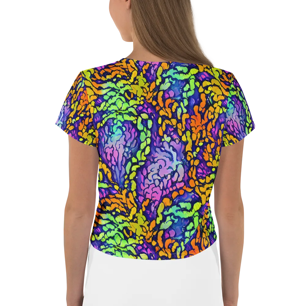 Surreal Waveforms on Crop Tee — Back