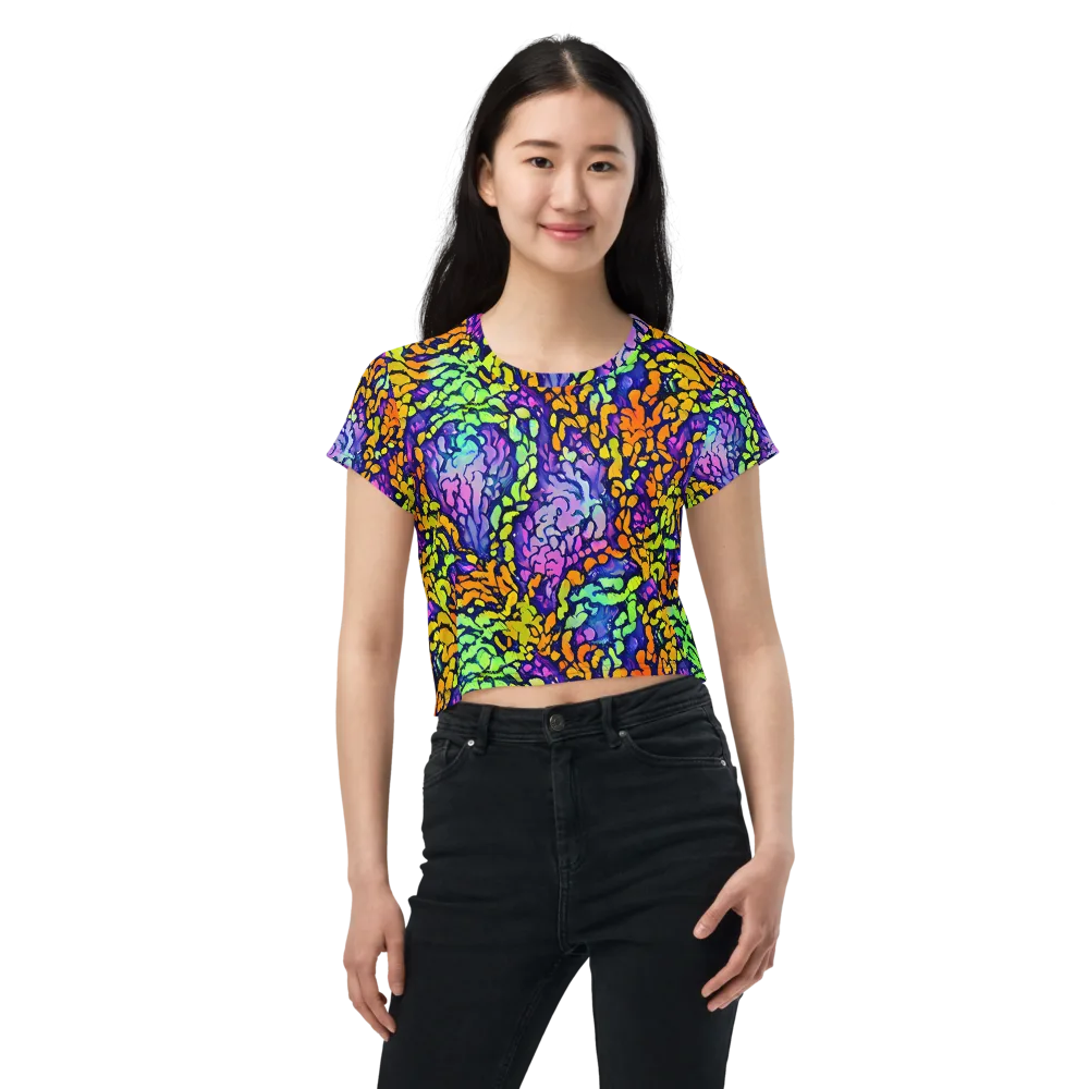 Surreal Waveforms on Crop Tee — Front