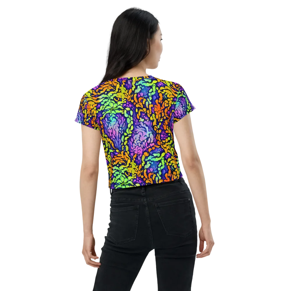 Surreal Waveforms on Crop Tee — Back