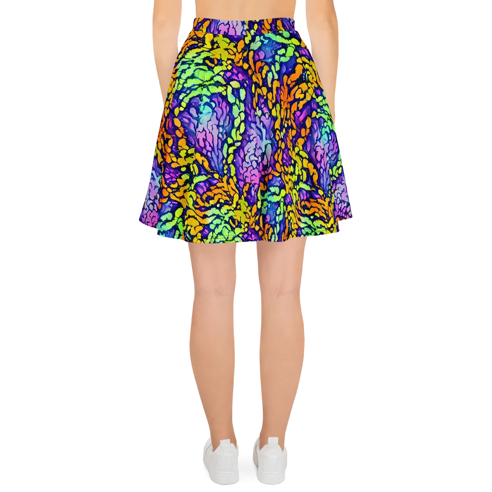 Surreal Waveforms on Skater Skirt — Back