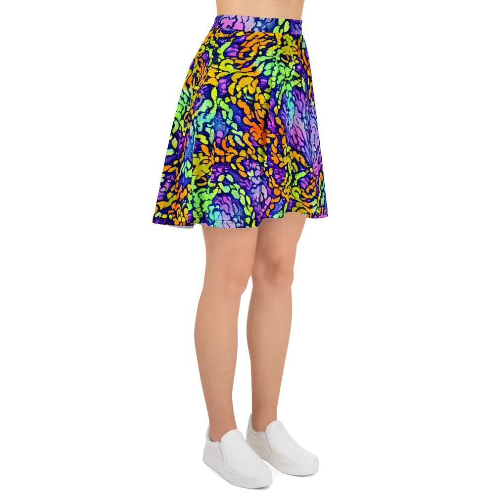Surreal Waveforms on Skater Skirt — Right
