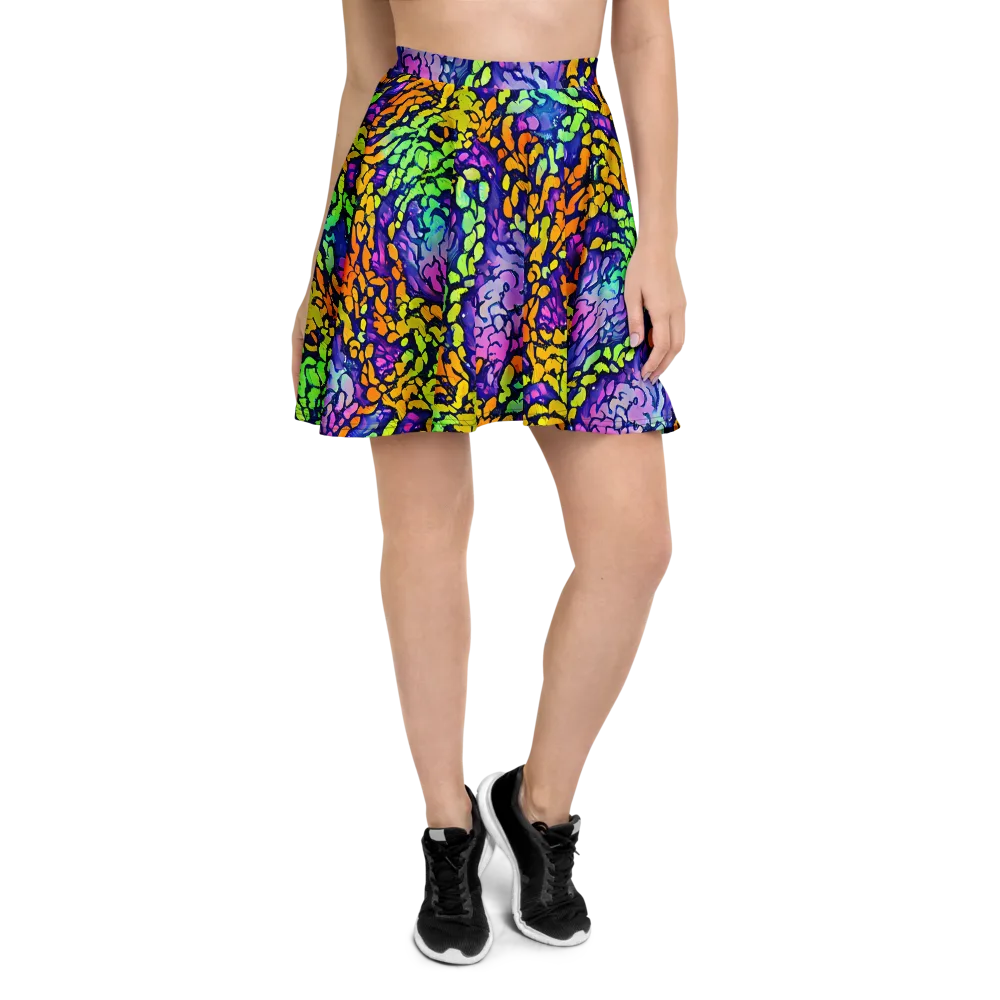 Surreal Waveforms on Skater Skirt — Front