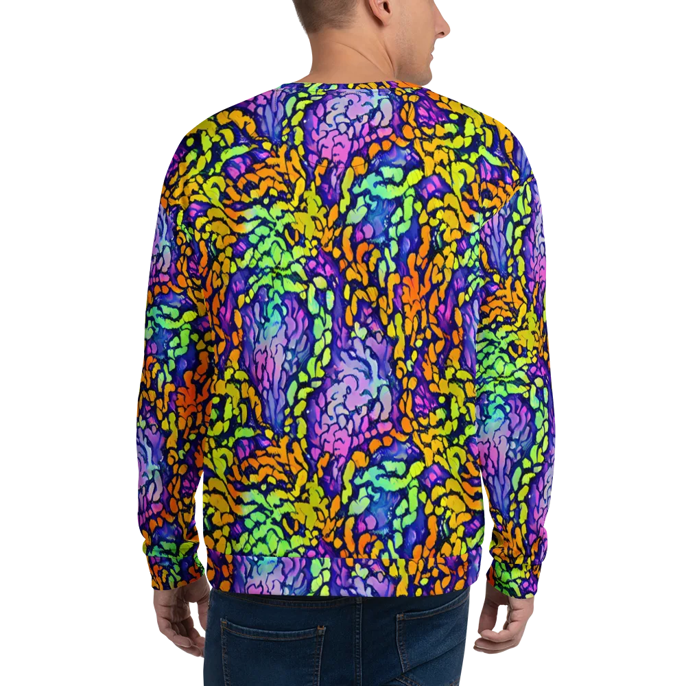 Surreal Waveforms on Sweatshirt — Back