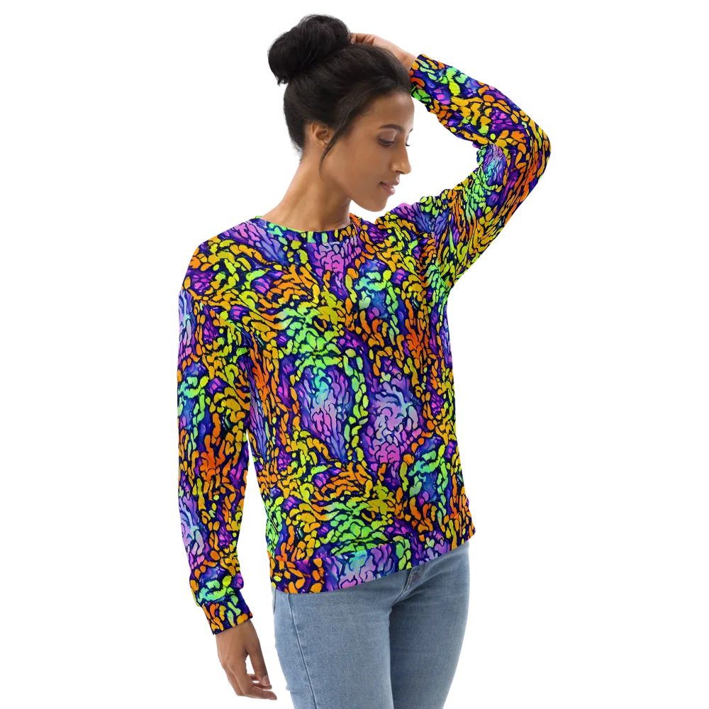 Surreal Waveforms on Sweatshirt — Right Front