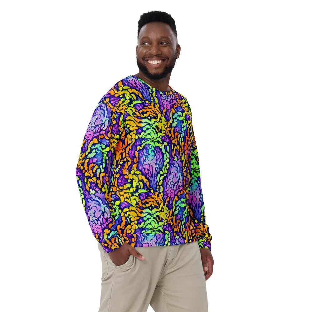 Surreal Waveforms on Sweatshirt — Front