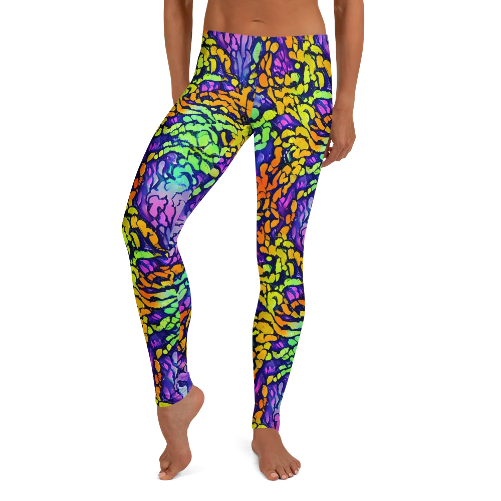 Surreal Waveforms on Leggings — Front
