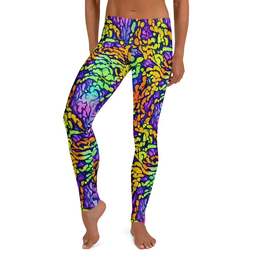 Surreal Waveforms on Leggings — Front