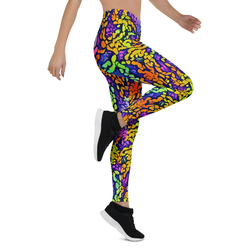 Surreal Waveforms on Leggings — Right