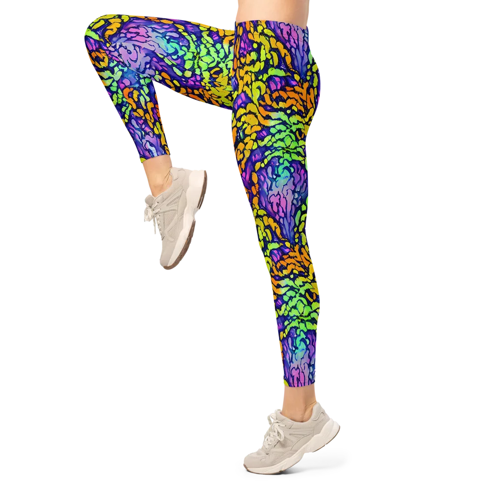 Surreal Waveforms on Leggings — Left