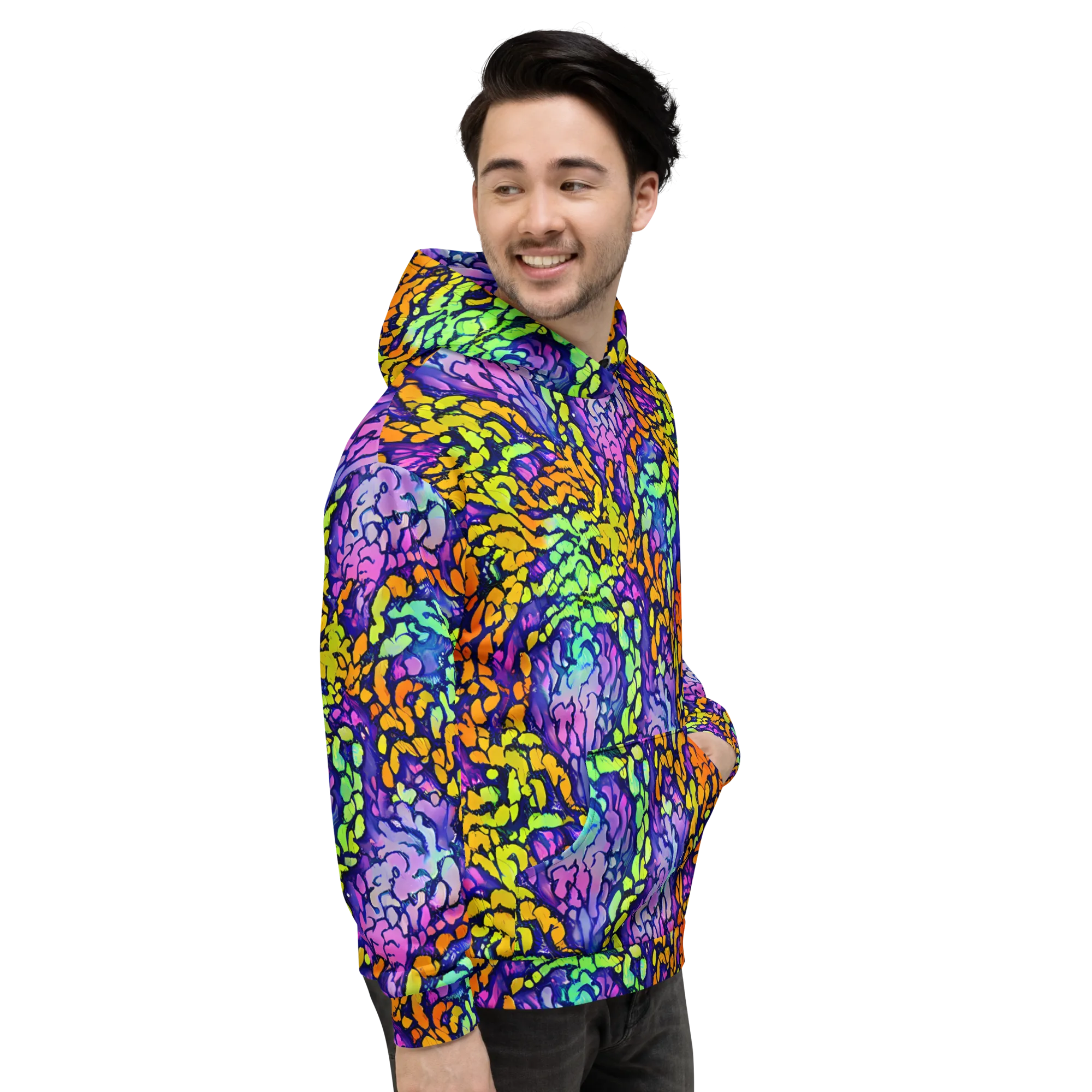 Surreal Waveforms on Hoodie — Right