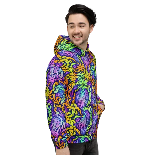 Surreal Waveforms on a Hoodie