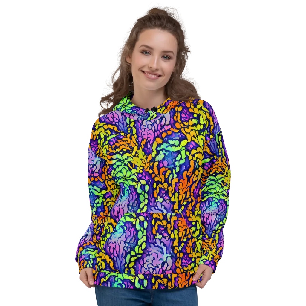 Surreal Waveforms on Hoodie — Front