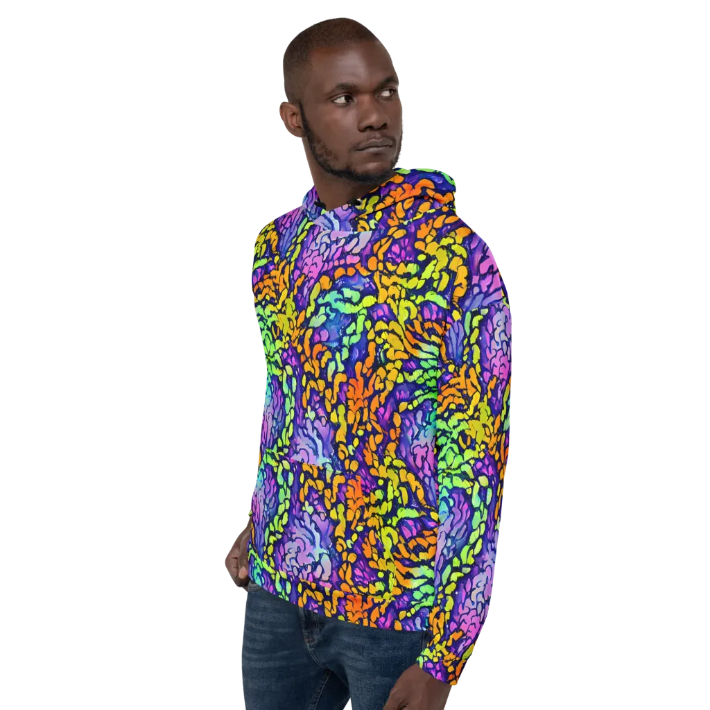 Surreal Waveforms on Hoodie — Left