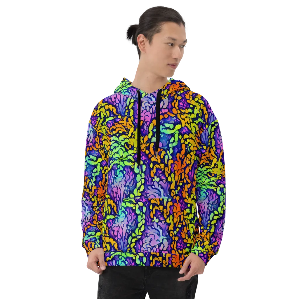 Surreal Waveforms on Hoodie — Front
