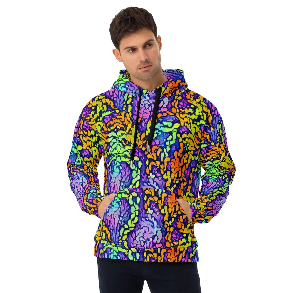 Surreal Waveforms on Hoodie — Front