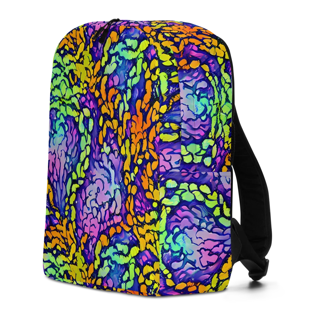 Surreal Waveforms on Minimalist Backpack — Left