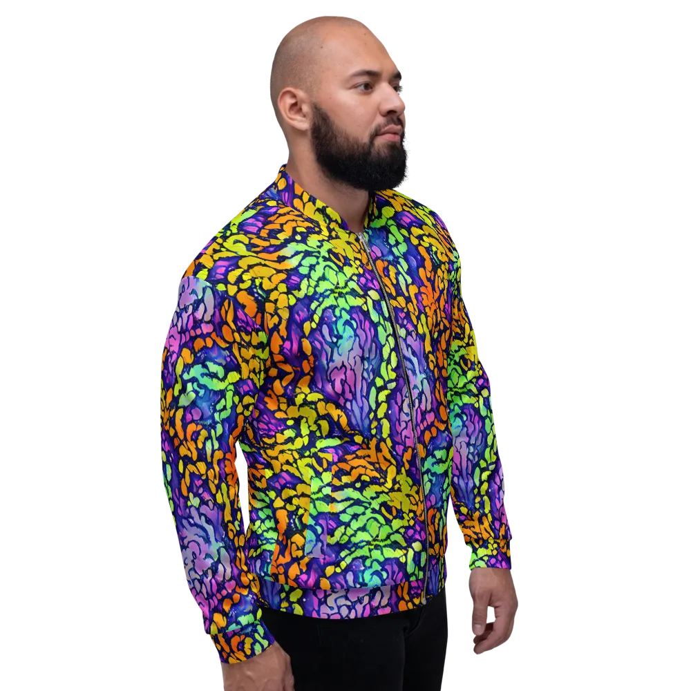 Surreal Waveforms on Bomber Jacket — Right
