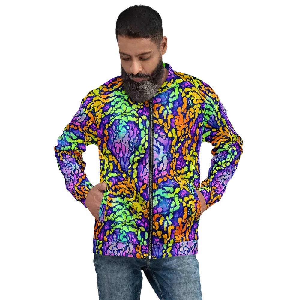 Surreal Waveforms on Bomber Jacket — Front
