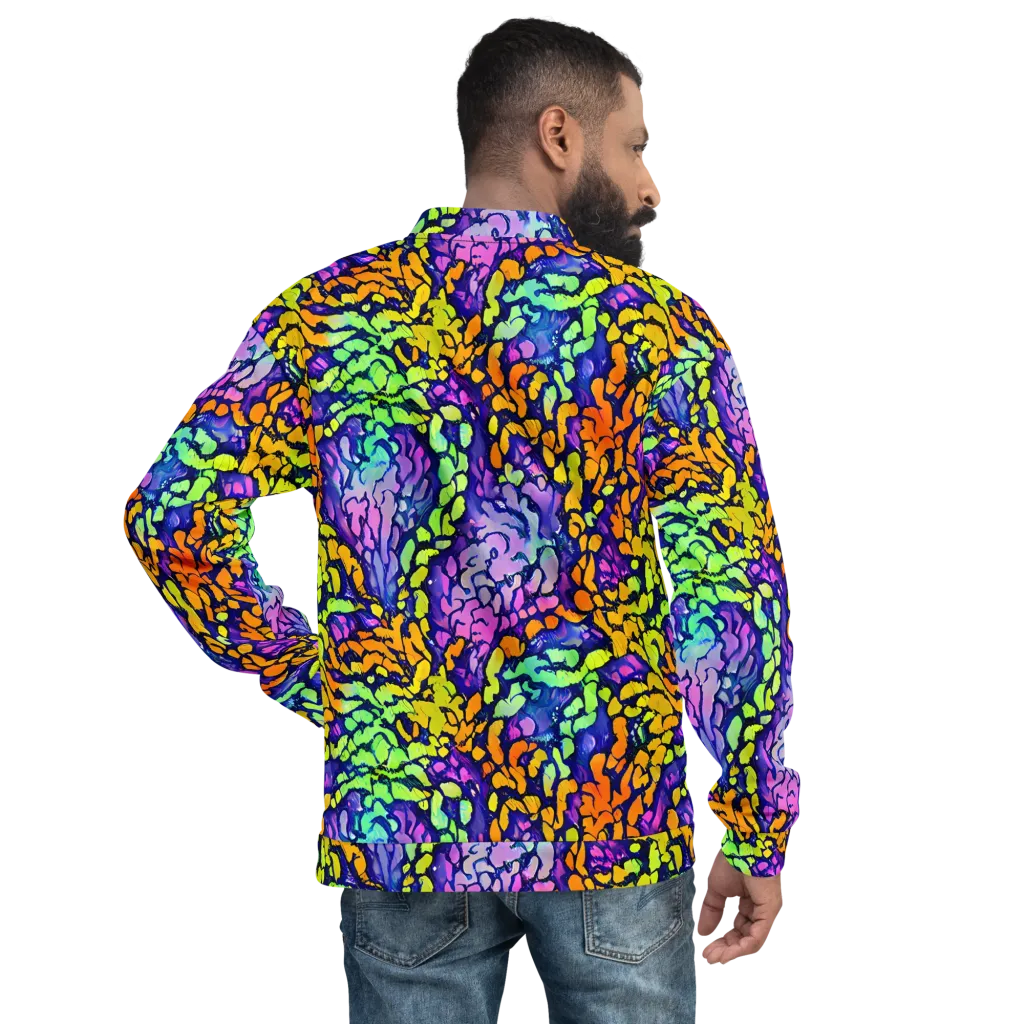 Surreal Waveforms on Bomber Jacket — Back