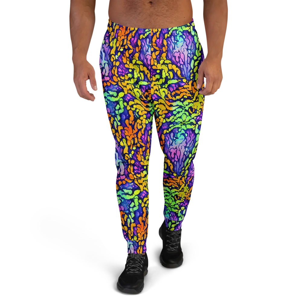 Surreal Waveforms on Men's Joggers — Front