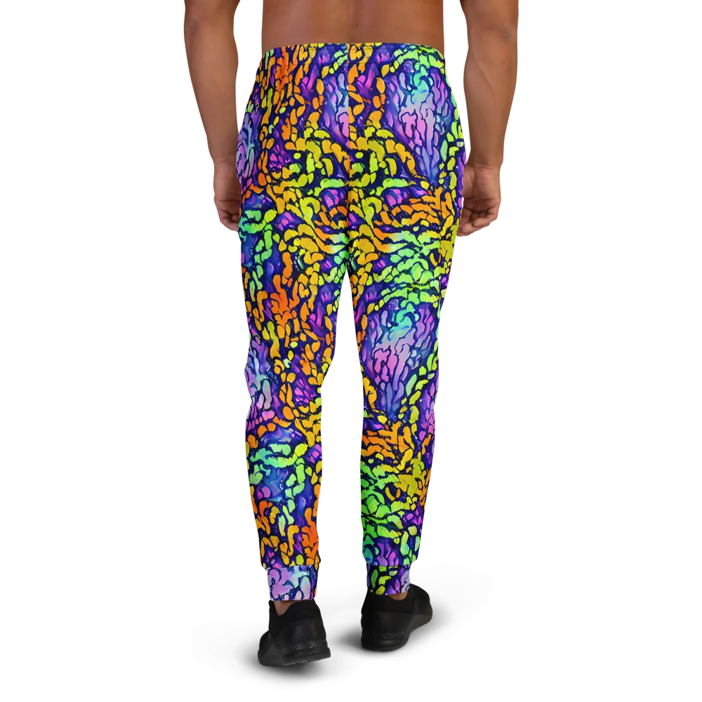 Surreal Waveforms on Men's Joggers — Back