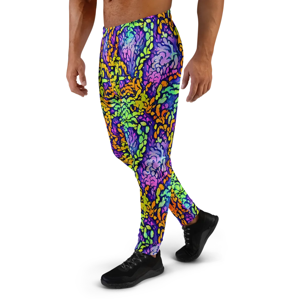 Surreal Waveforms on Men's Joggers — Left