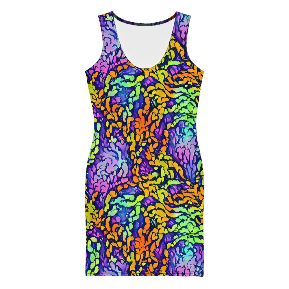 Surreal Waveforms on Bodycon Dress — Front