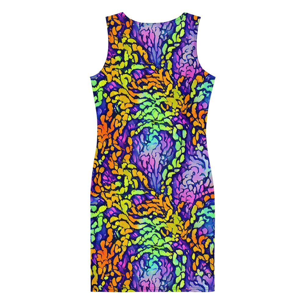 Surreal Waveforms on Bodycon Dress — Back