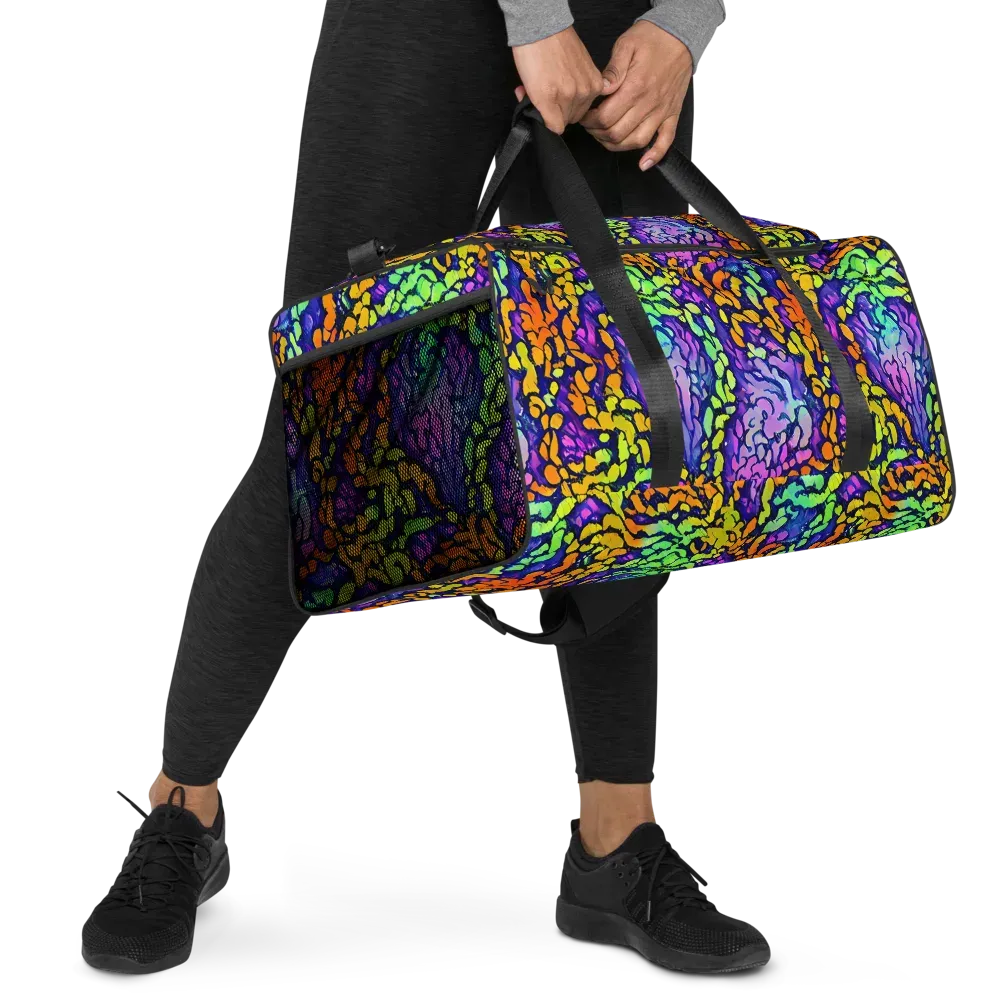 Surreal Waveforms on Duffle Bag — Right Front