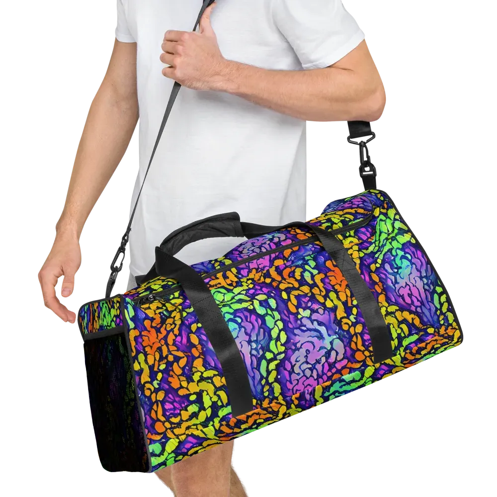 Surreal Waveforms on Duffle Bag — Right Front