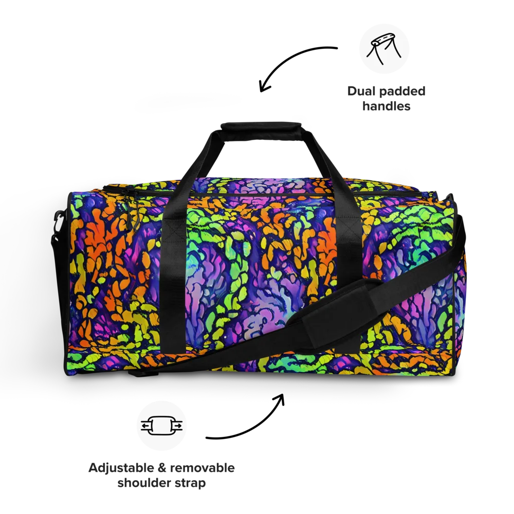Surreal Waveforms on Duffle Bag — Front