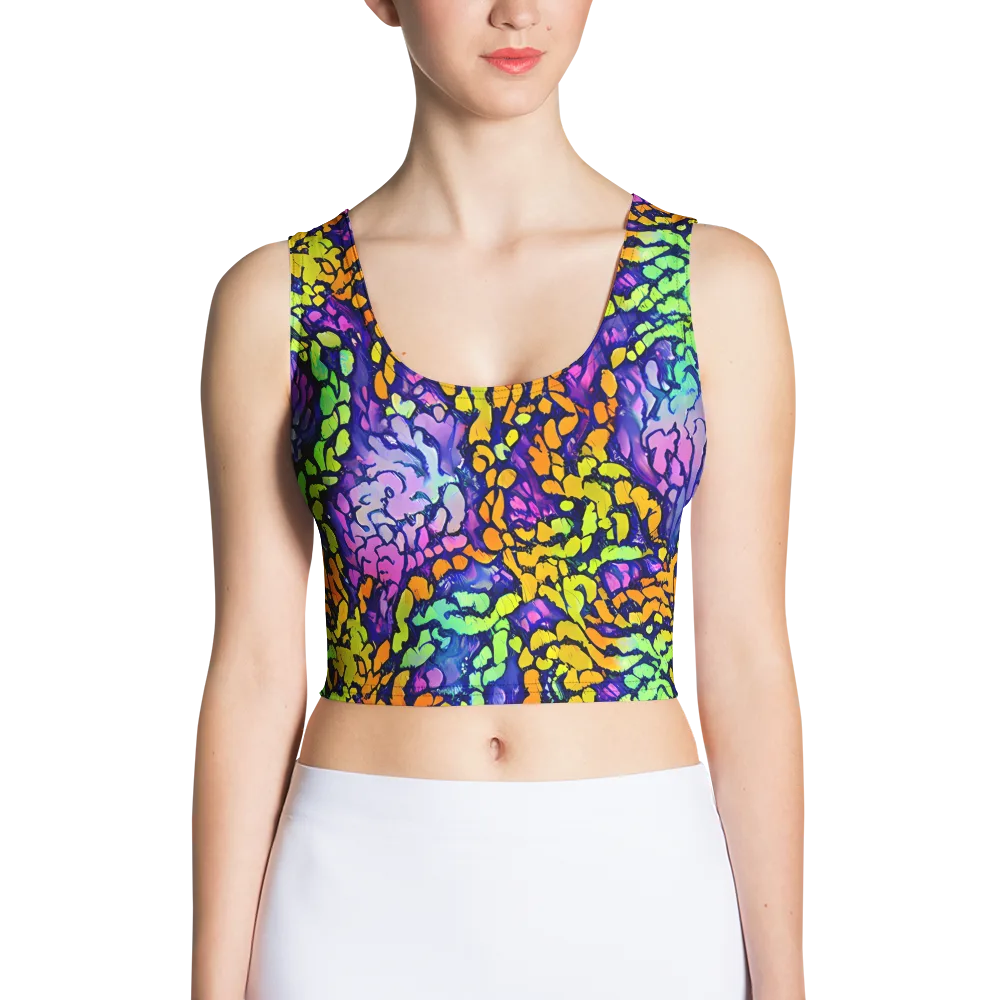 Surreal Waveforms on Crop Top — Front