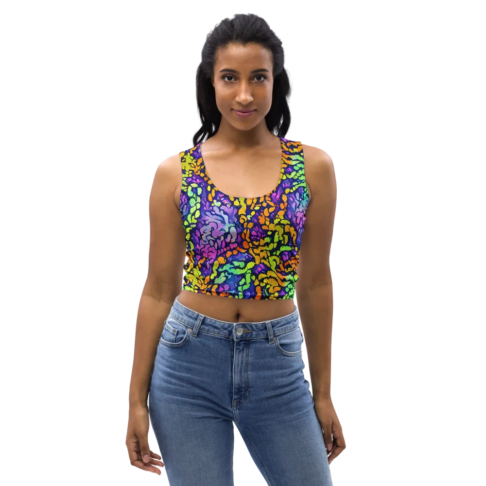 Surreal Waveforms on Crop Top — Front