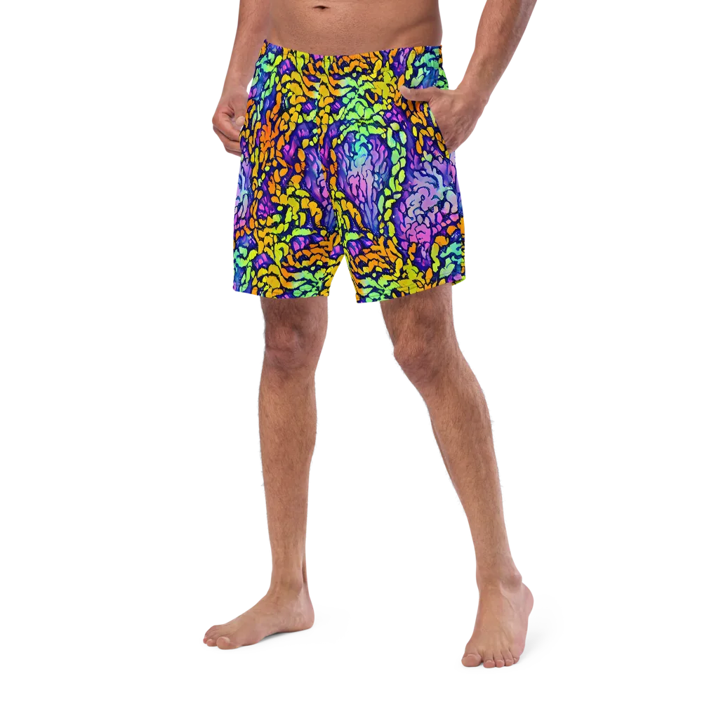Surreal Waveforms on Swim Trunks — Left Front